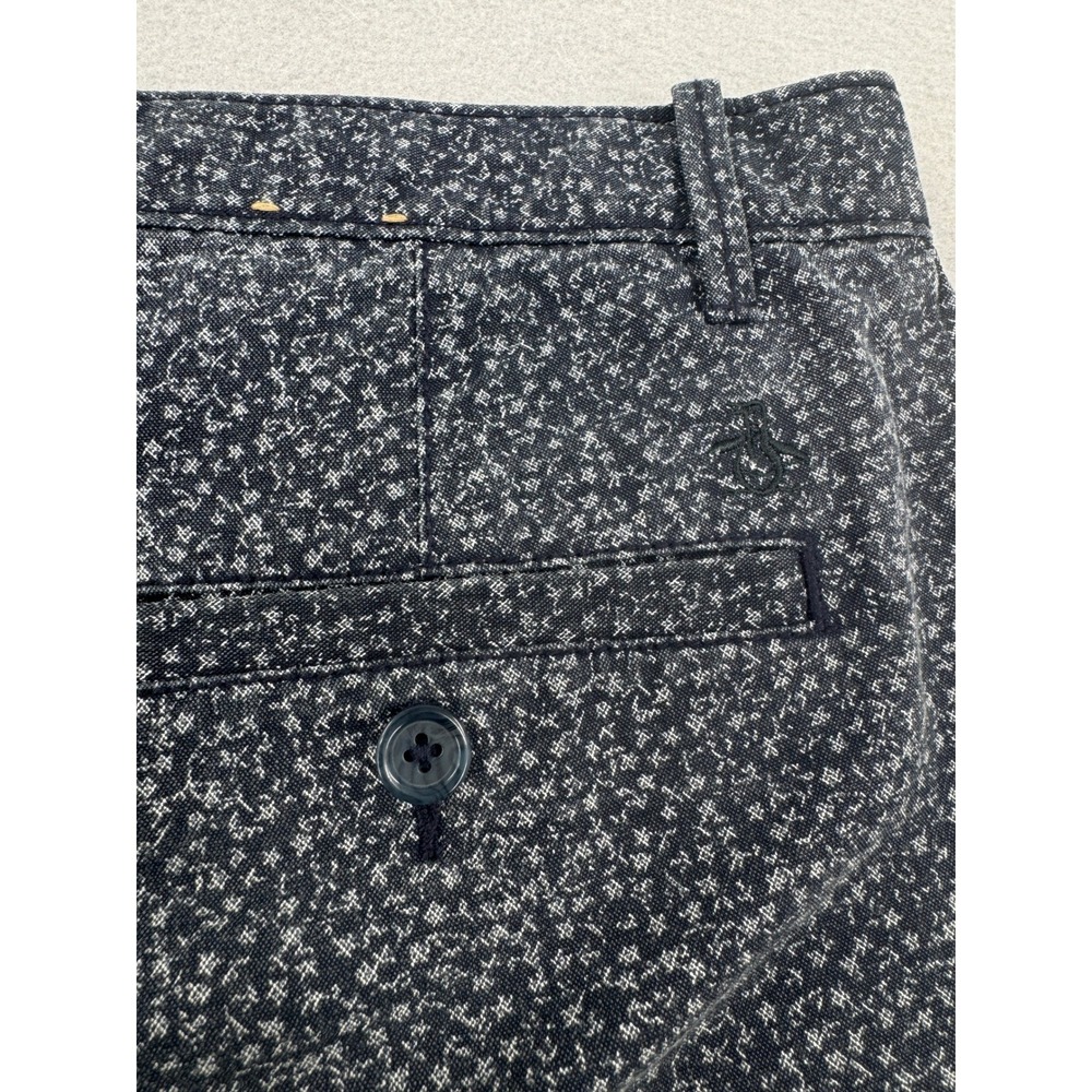 Original Penguin Mens Navy Blue Floral 8" Inseam Cotton Chino Shorts Size 31β - Picture 11 of 12
